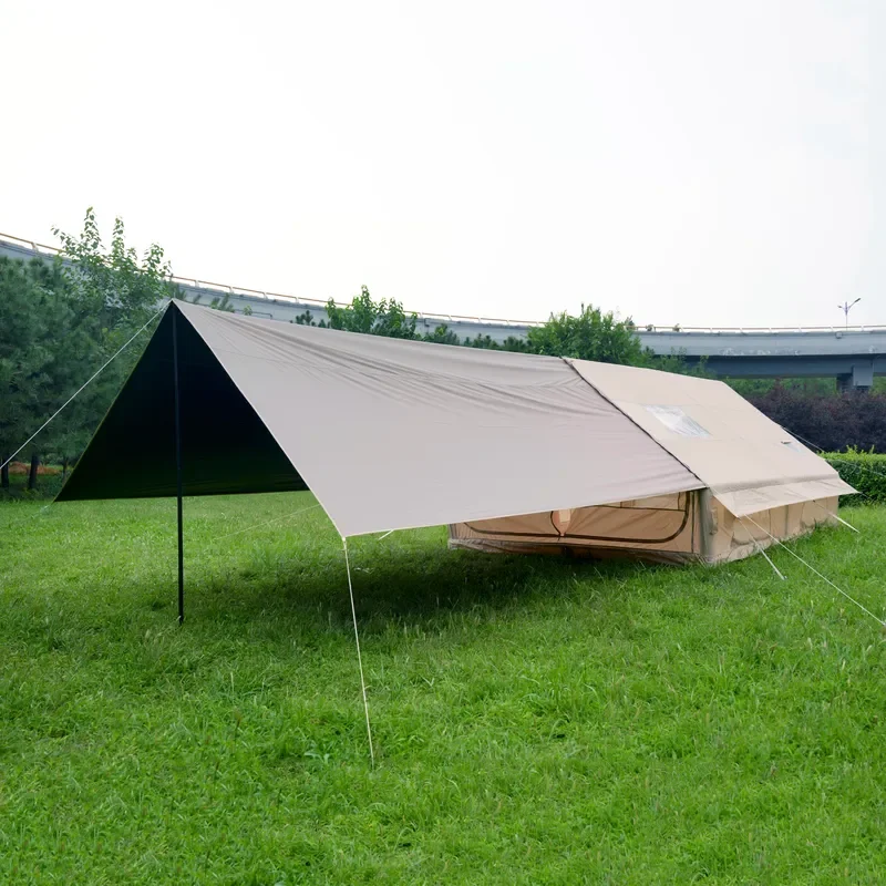 Large Family Camping Tent 210D Oxford Fabric Waterproof 3000mm Inflatable Air Tent with Skylight All Season Outdoor Shelter