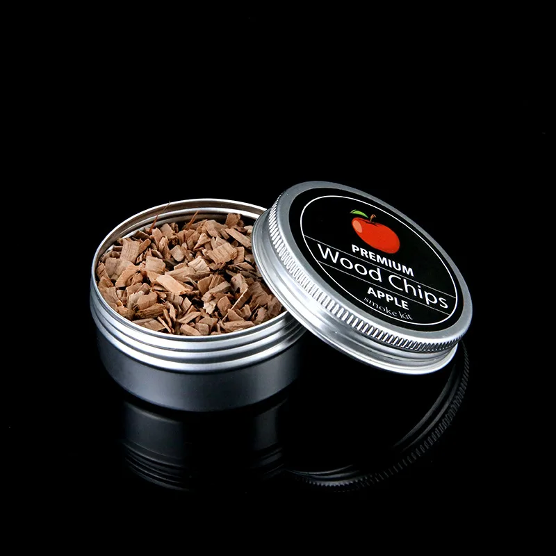 4 Stück Holzchips für Cocktail-Smoker-Set – Natürliches Hartholz (Apfel, Kirsche, Eiche, Walnuss) – Whiskey-Getränkezubehör, Bar-Geschenk – Detail 2