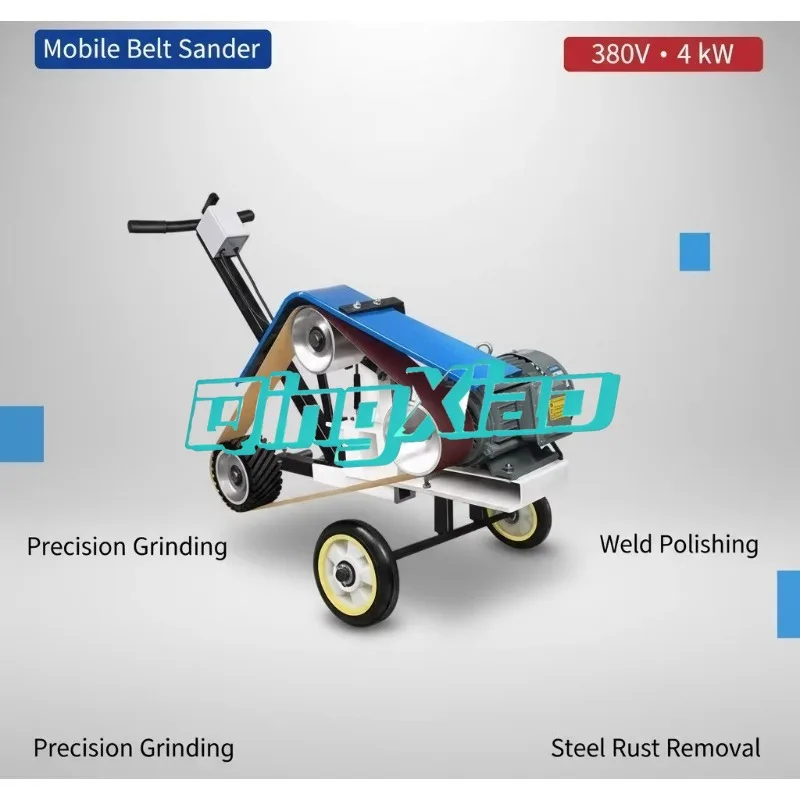 Handheld Belt Sander For Steel Weld Seam Polishing Metal Plate Rust Removal And Surface Finishing Heavy Duty Industrial Grade