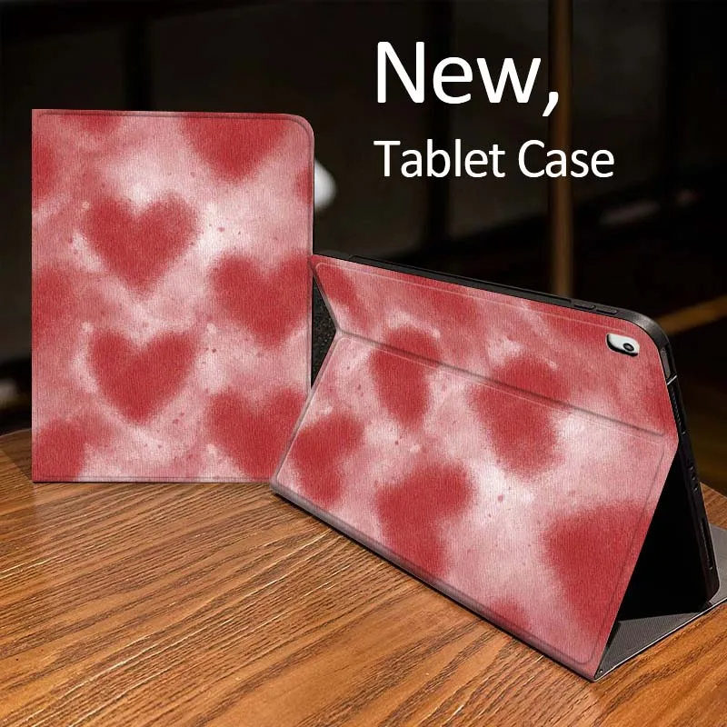 

Cartoon Argyle Heart Pattern Case For iPad Pro mini Air 1 2 4 3 5 6 7 8gen 9gen 11 M2 M3 M4 6th 7th 10th 11th Gen 2025 Tablet