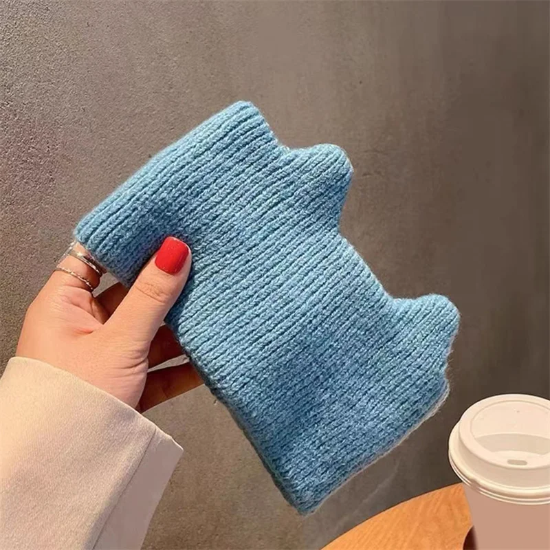 Elastic Sweet Cat Ears Headband Winter Warm Knitted Women Cute Korean Hair Bands Face Washing Wide-brimmed Sports Hair Wrap