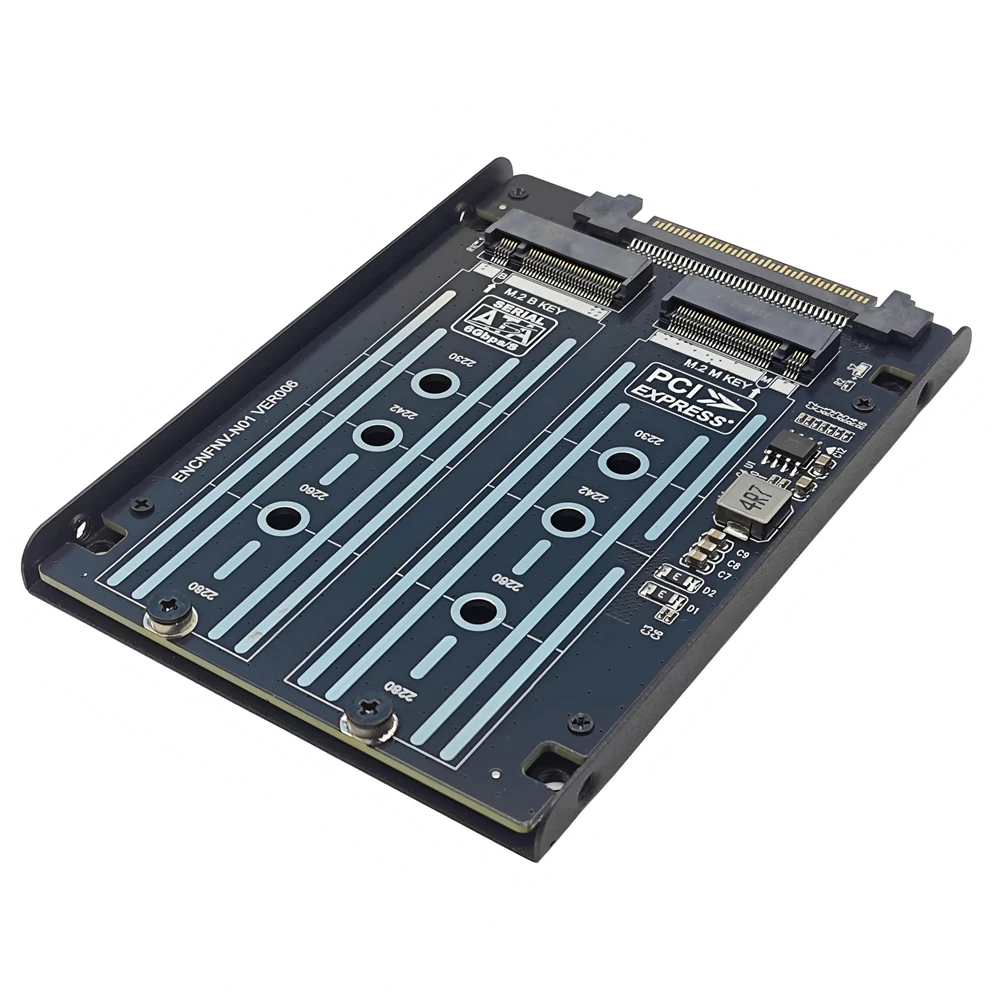 

Адаптерная карта A46M-Dual M.2 SSD с кронштейном-рамкой — M-KEY NVME PCI-E4.0 Gen4 M.2 B-Key SATA 6Gbps 2 в 1 U. 2-портовый интерфейс SFF-8639