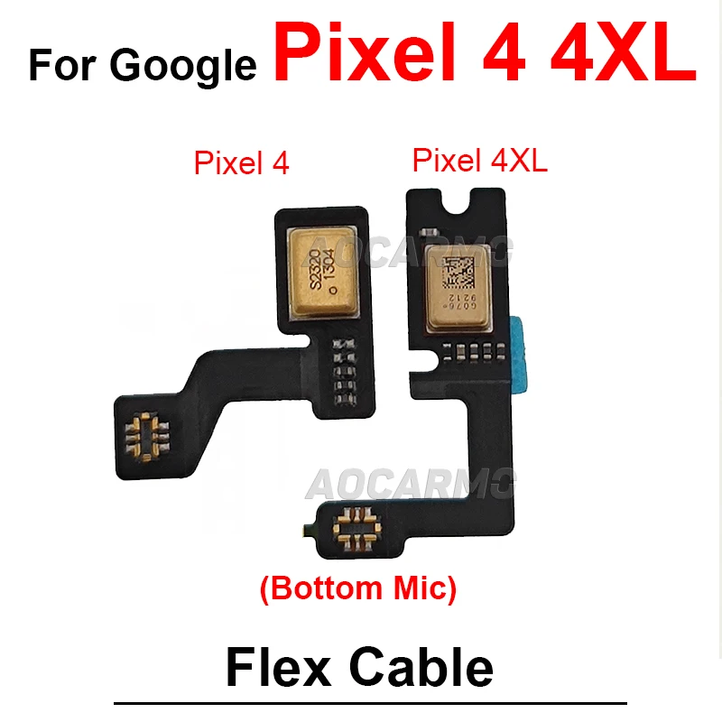 For Google Pixel 2 4 XL 3XL 4xl 5 7 6 Bottom Microphone And Top Mic Phone Flex Cable Replacement Parts