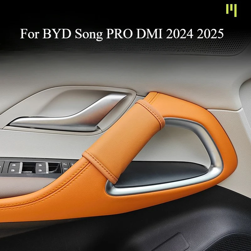 Innentürgriff-Handschutz, getrommelte Ledergriffe, Innenarmlehnen-Schutz für BYD Song PRO DMI 2024 2025 – Detail 1
