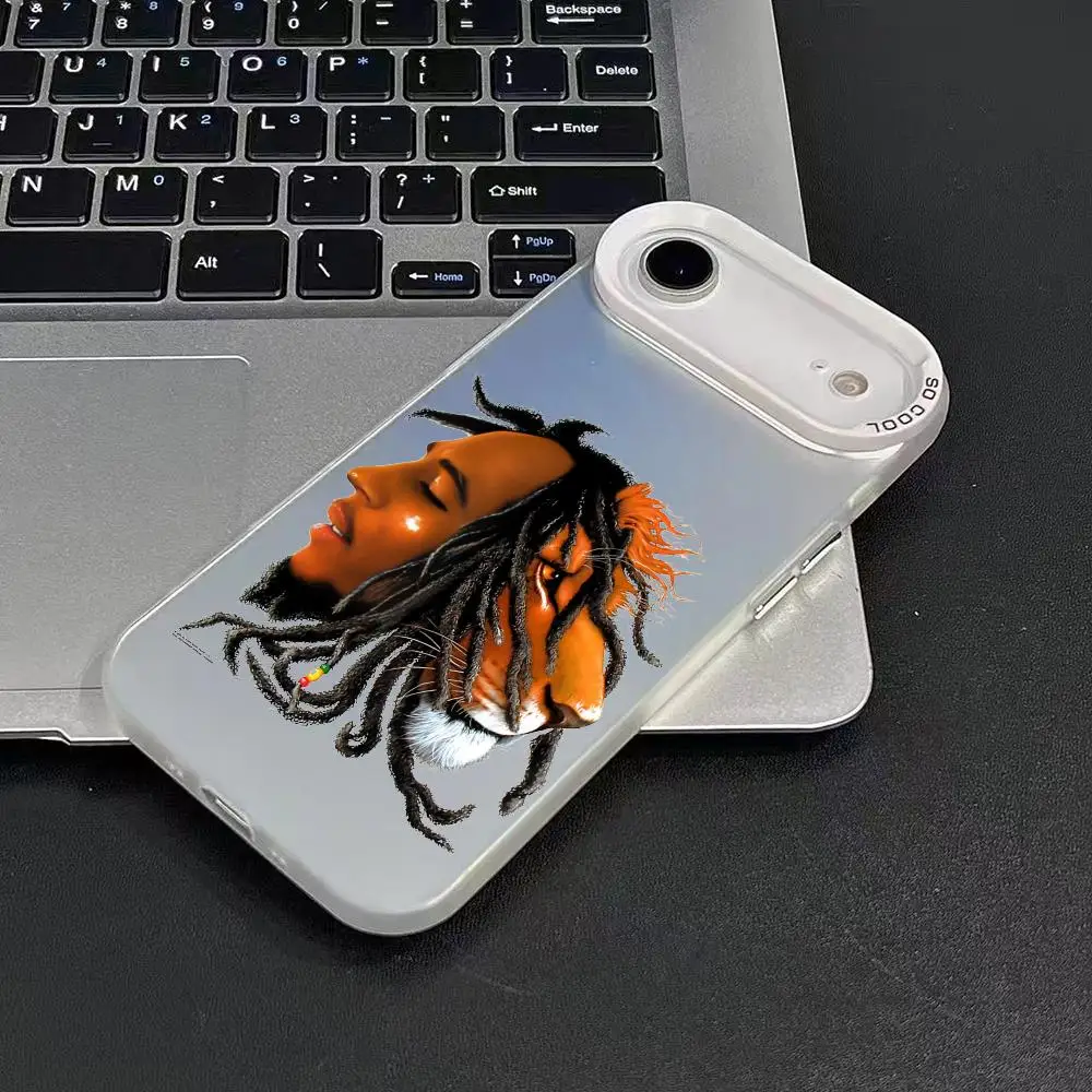 جامايكا بوب إم مارلي الأسد قضية الهاتف آيفون 17 16 15 14 13 12 11 برو ماكس الهواء ماتي ليزر أورورا للصدمات فوندا #4