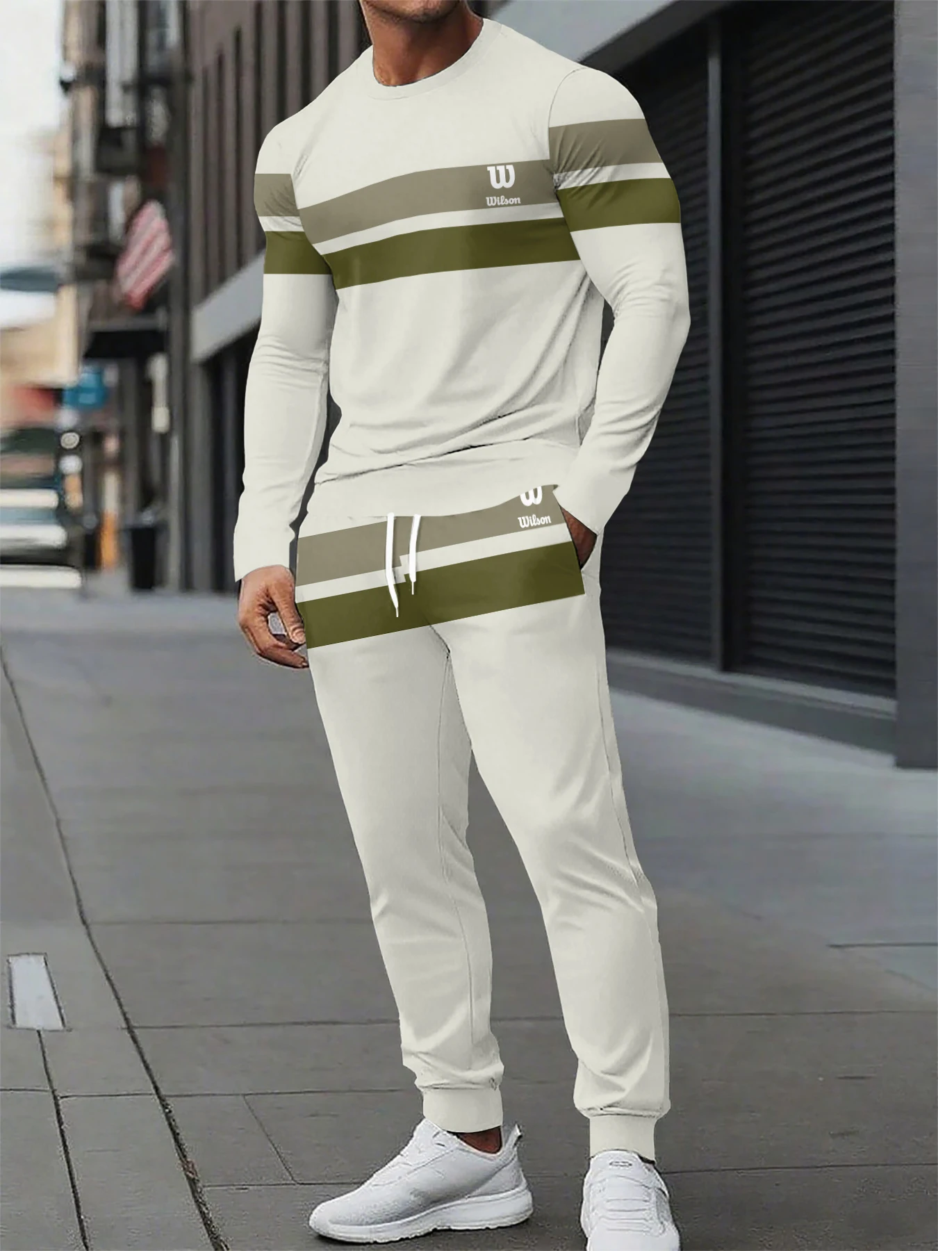 

Новый летний мужской комплект, повседневный модный легкий и дышащий комплект из двух предметов с разноцветными текстурными принтами.