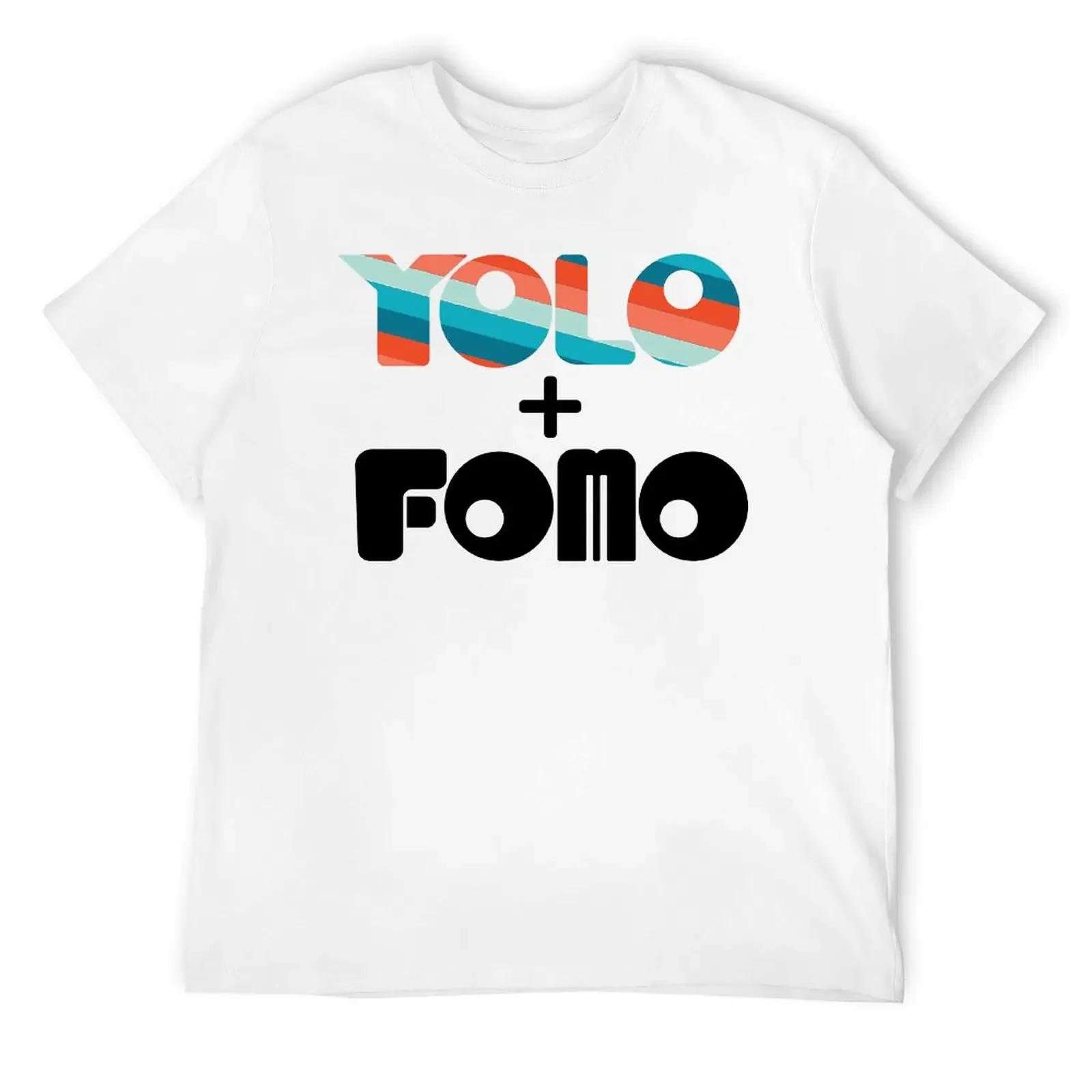 YOLO FOMO Arco Iris a la venta Camiseta Harajuku Camisetas deportivas Competición de actividad Geek creativa Tamaño Eur Camisetas gráficas de anime para mí