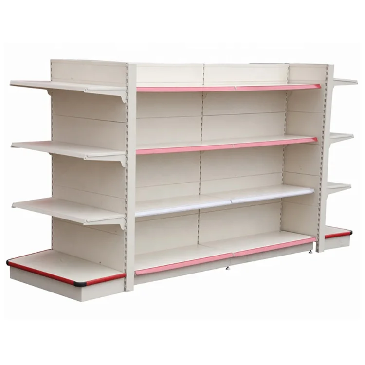 Double Sided Mesh Back Gondola Supermarket Shelf Market Gondolas Shelves For Store
