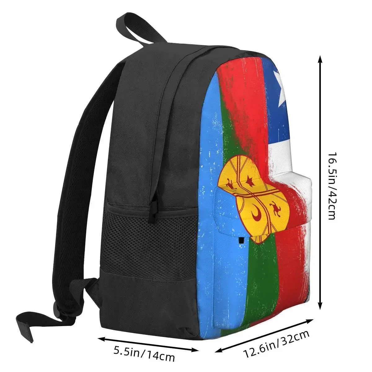 Chile Mapuche Mix, Chilean Native Mapuche Backpacks Boys Girls Bookbag Students School Bags Cartoon Laptop Rucksack Shoulder Bag