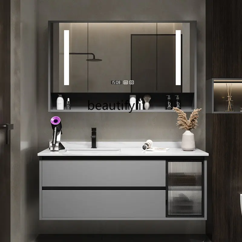 Stone Plate Integrated Bathroom Cabinet Combination Wash Basin Bathroom Wash Basin Cabinet Bathroom Set