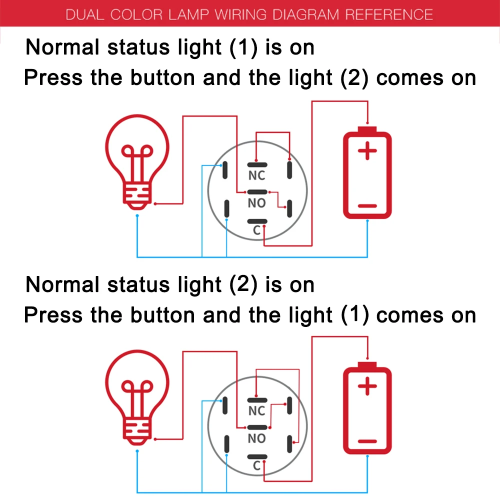 16/19/22mm duas cores à prova dwaterproof água metal interruptor de botão led luz momentânea travamento interruptor de motor do carro 5v 12v 24v