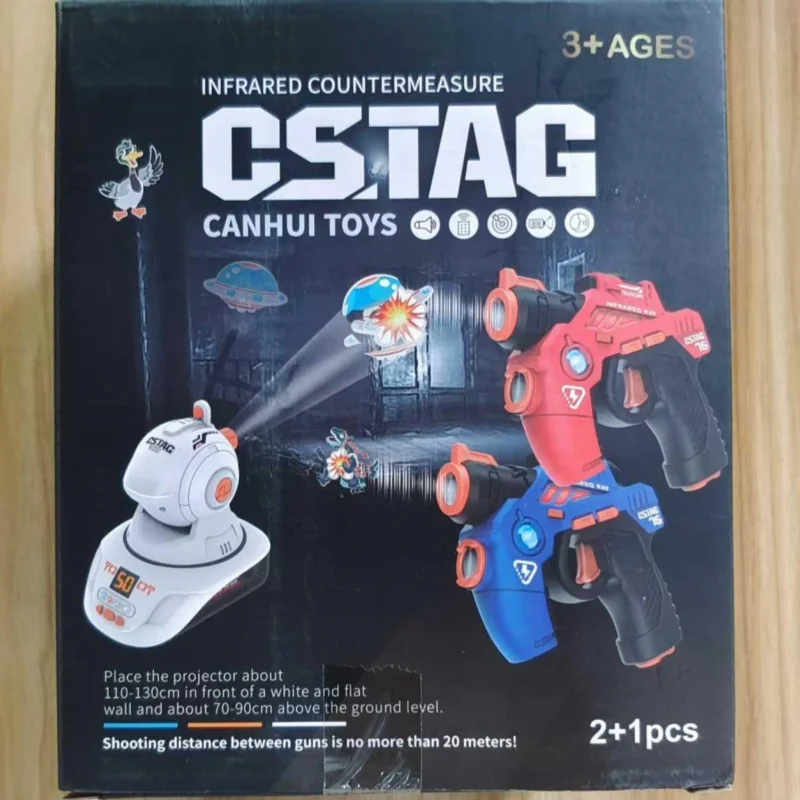 CSTAG العارض بطة هانت لعبة اطلاق النار الاطفال الهدايا لعبة للبنين علامة الليزر الأشعة تحت الحمراء مسدس صغير البنادق معركة لعبة داخلي