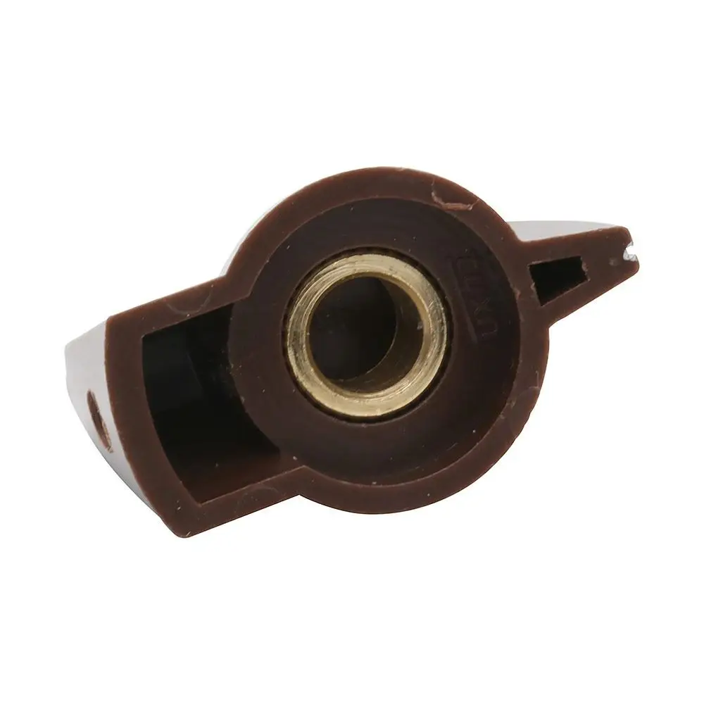 2Pcs 31x16mm Guitar Amplifier Knob 6.4mm Brass Shaft Hole Pointer Design Rotary Control Knob ABS Plastic Set Screw