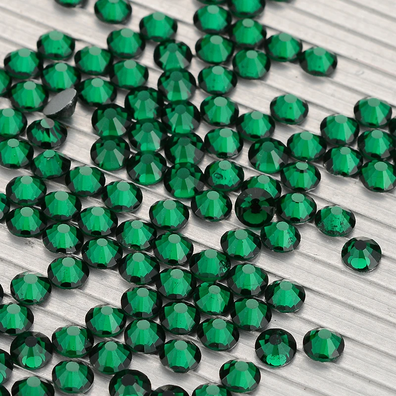 Alle Größe SS3-SS60 dunkelgrün – Nail Art Emerald Green Bewertung und Preis
