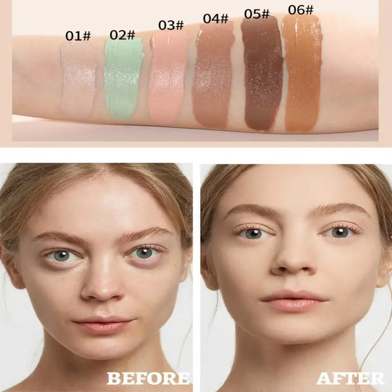 6 colori correttore ad alta copertura idratante fondotinta per il controllo dell'olio pori invisibili occhiaie lentiggine viso contorno trucco