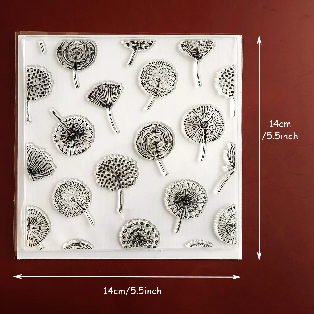 

Flowers/Lily/Begonia/Dandelion Clear Stamps Seals for DIY Scrapbooking, Card Making and Album Decoration Crafts