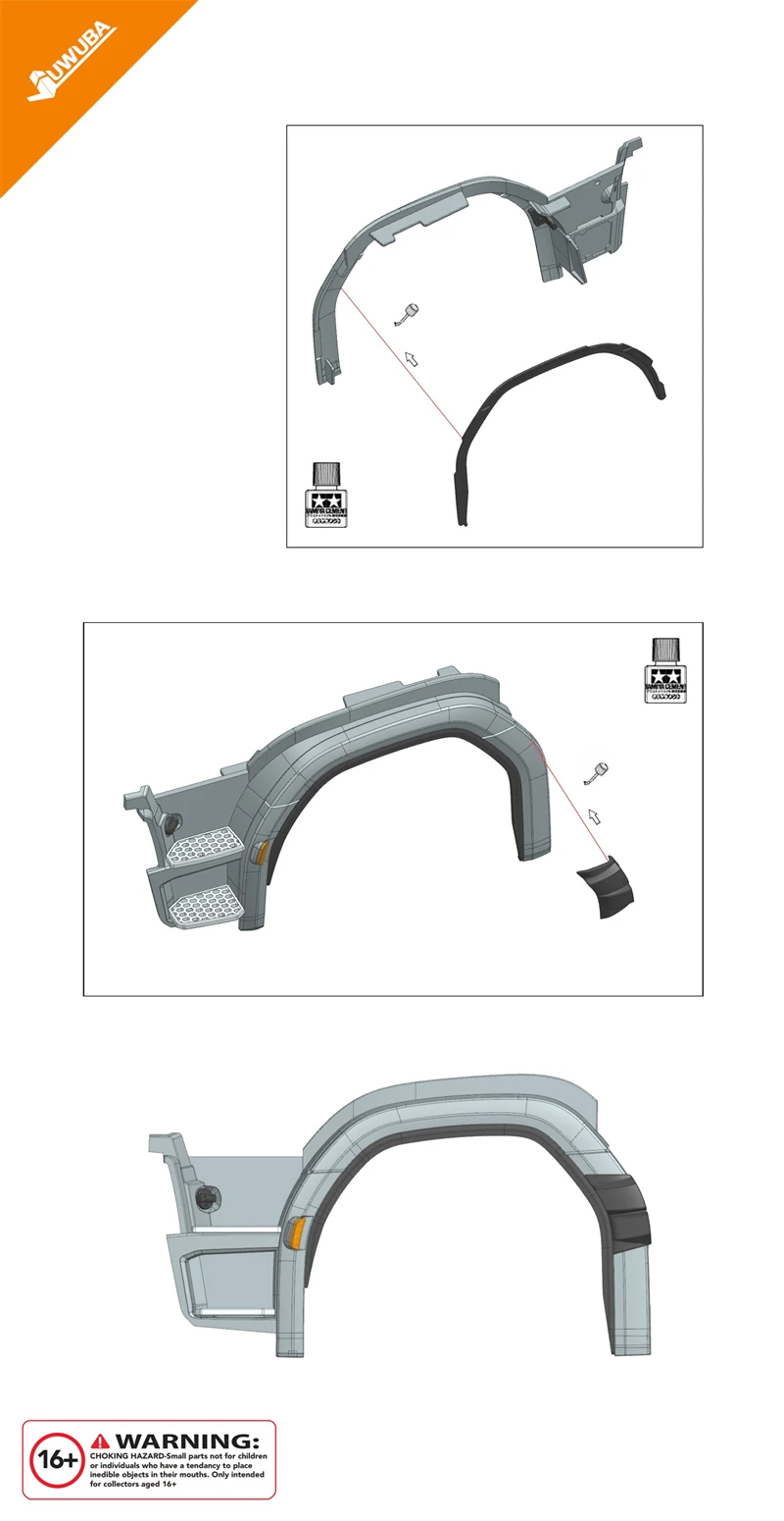 770S Toy Model RC Truck 1/14 Wheel Eyebrow  Accessories For Tamiya 1/14 RC 770S Tractor Parts For Scania Toy Truck Accessories - view 6