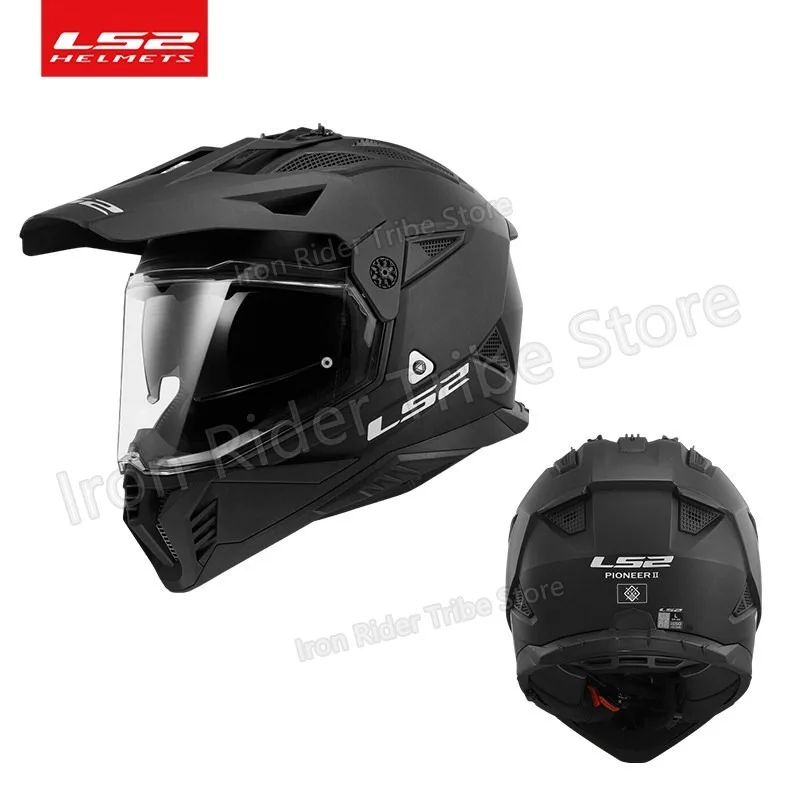 LS2 MX702 Original Double Lens Anti-Fog Full Face Adventure Helmet All Season Summer Motocross Racing Capacete Cascos Para Moto