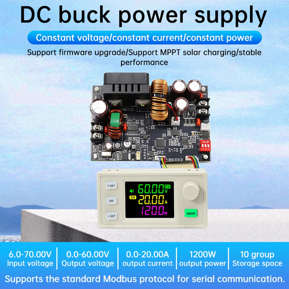 XY6020LV XY6020LS CNC-Controlled Adjustable DC Regulated Power Supply, 1200W/20A Adjustable Step-Down Power Supply Module