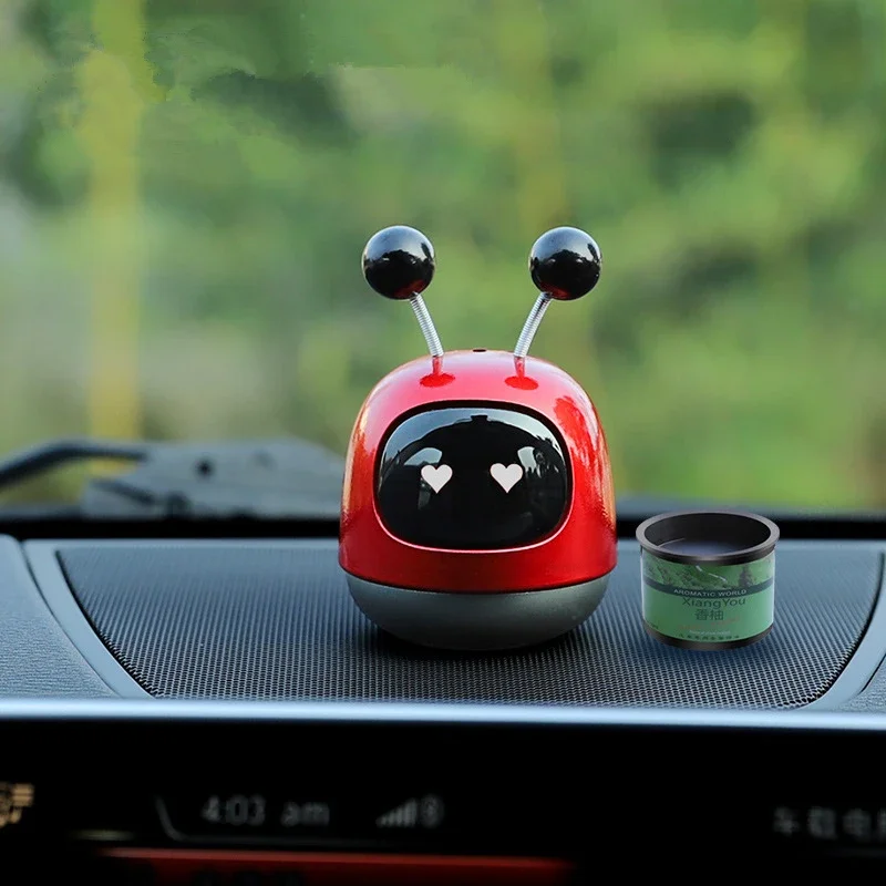 1Pc Mini Robot Car Air Freshener Parfum Flavoring Ventilation Cute toon Display Mold  Fragrance Decoration for Vehicles