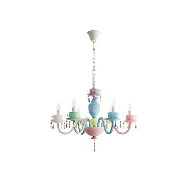 

Crystal chandelier, dining room light, bedroom light, children's room pastoral American princess home improvement lamp