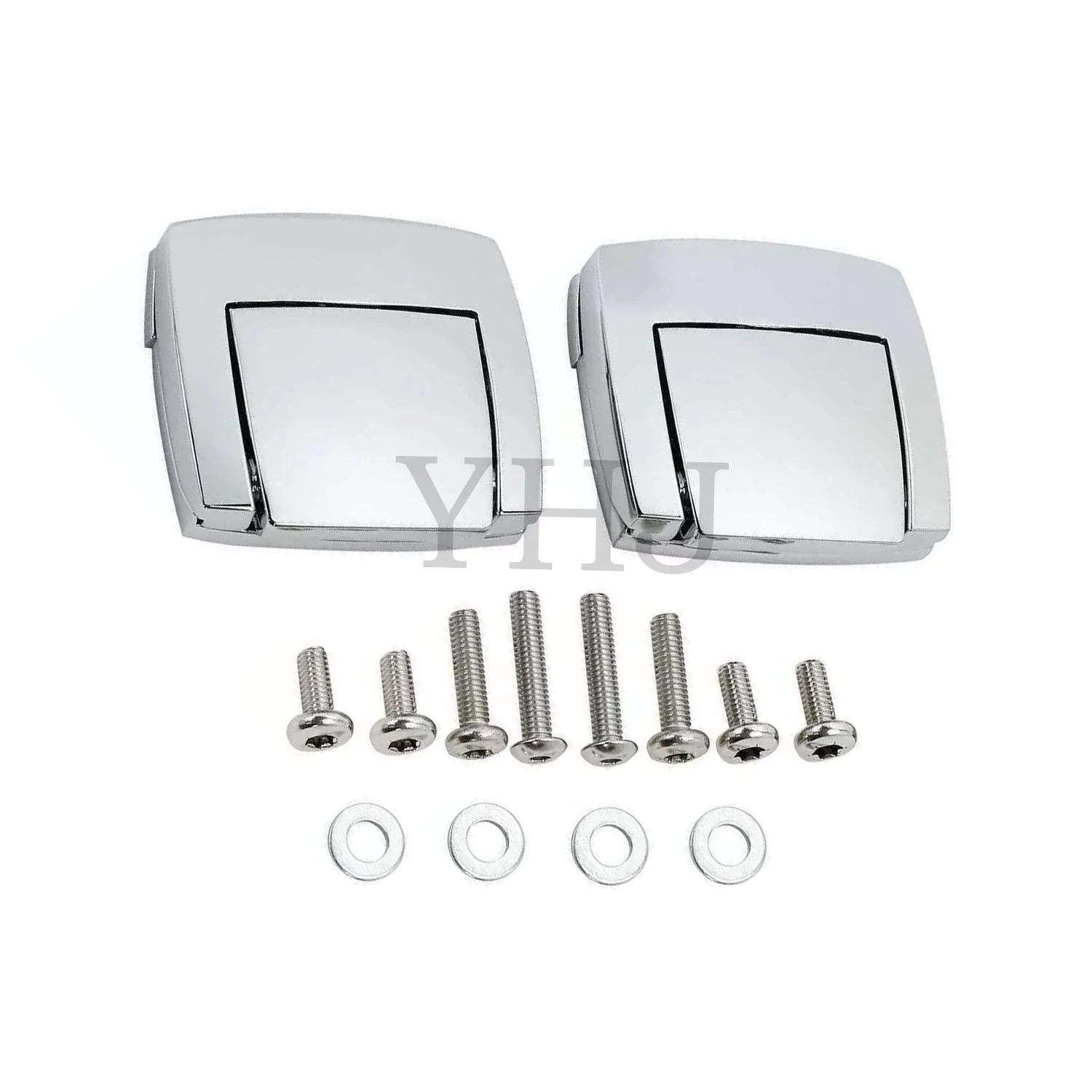 A Pair Trunk Latches lock Pack Latch Hinges For Harley Motorcycle Tour Electra Street Glide Road King Trike 1988-2013 Chrome