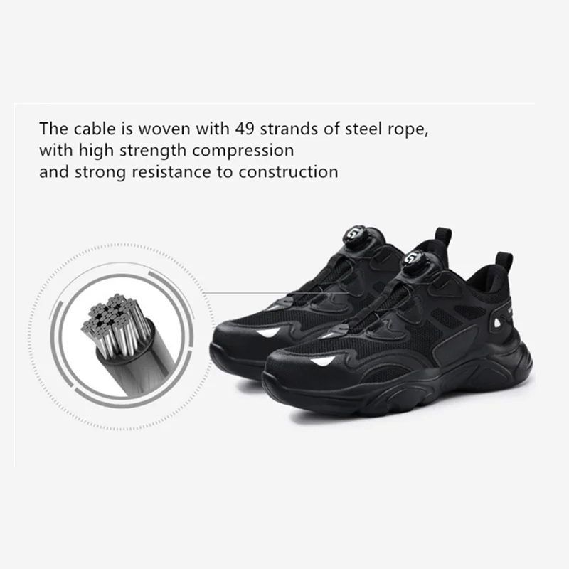 Ultime scarpe da lavoro con fibbia rotante 2023 Sneakers scarpe protettive di sicurezza antiforatura calzature maschili stivali indistruttibili