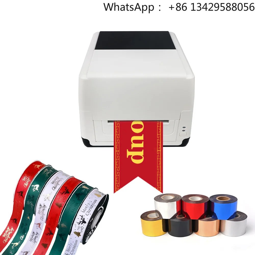 New Satin Ribbon Taffeta Printing Machine for Funeral Gift Hot Stamp Foil Digital Printer