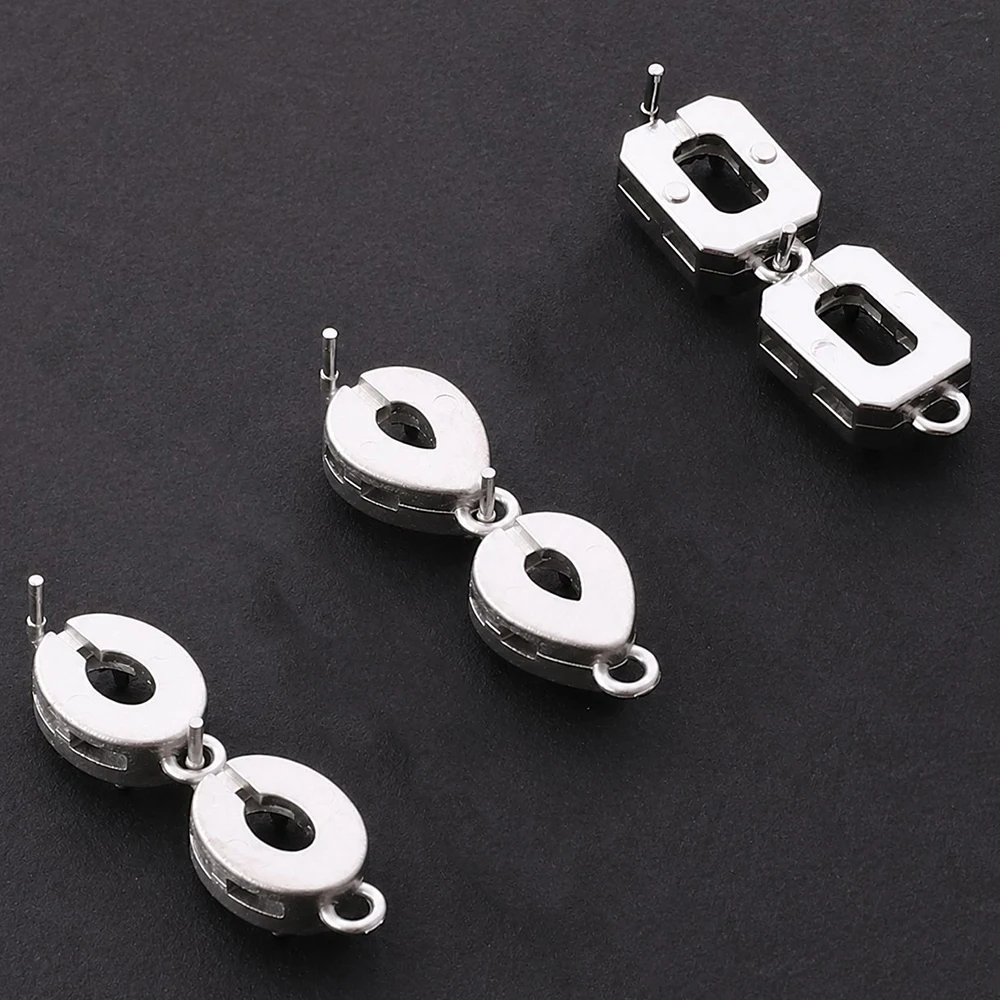 10 Stück Edelstahl-Leerkralle Fassung für Tennis-Halsketten und Armbänder, Verbindungsstücke für Strasssteine, Kristallsteinhalter – Detail 6