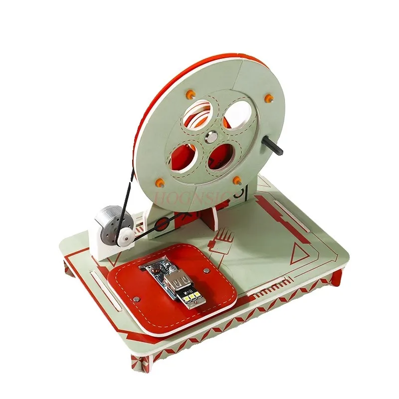 1set Hand cranked generator, children's technology DIY small production, student experimental teaching tool material package