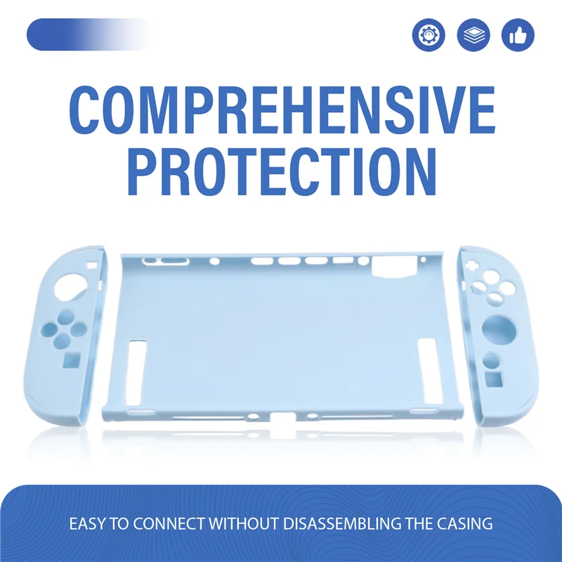 -A03R For Nintendo Switch2 Protective Case Put In Dock Split Type Protective Shell For Switch2 Shockproof Design Cover Blue