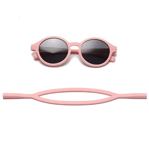 Gafas de Gel de sílice para bebé de 0 a 4 años, protección UV400, correa polarizada TPEE, gafas de sol flexibles para niña con cuerda de silicona gratis