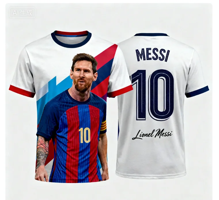 

Мужская модная футбольная футболка MESSI 2026, летний фанат, памятный трикотаж, стильный повседневный спортивный топ с дизайном принта Superstar