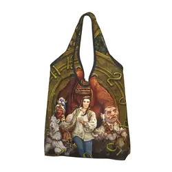 Custom Labyrinth Shopping Bag Women Portable Large Capacity Grocery Movie Tote Shopper Bags