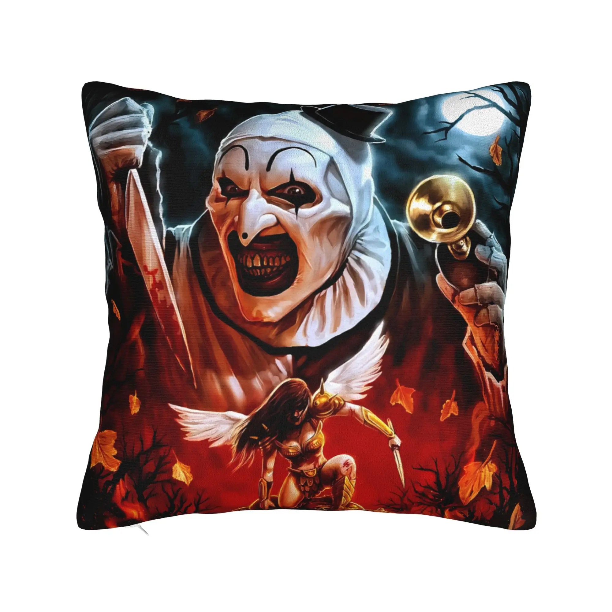 Pillow Case Terrifier Movie Graphic  Pillow Cover For Living Room Chair Vintage Pillowcases