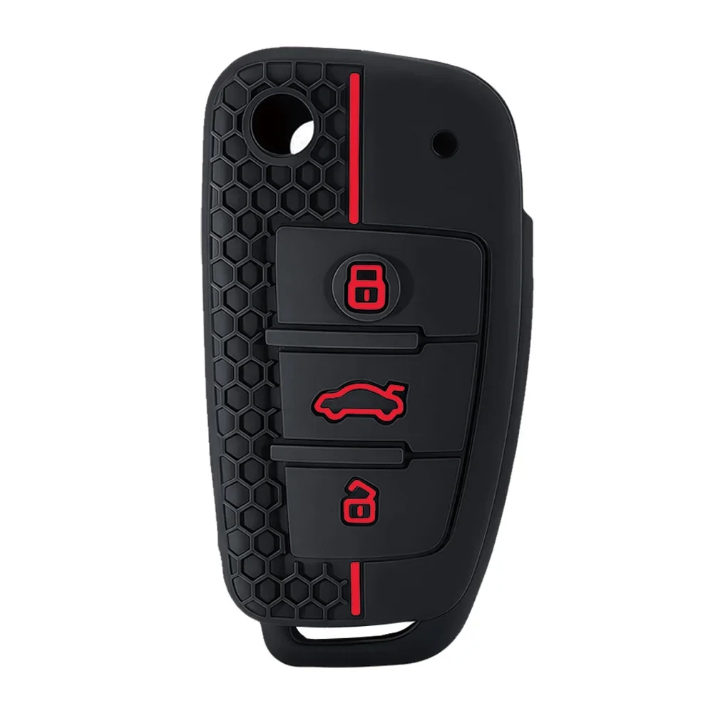 Silicone Key Case Cover Shell for Audi A4 B7 A6 C6 4f 8v A3 8p A1 A3 Accessories Auto Remote Key Holder Jacket Accessories Fob