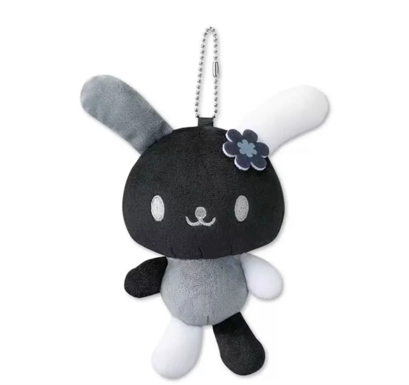 Zeldzame Usahana pluche sleutelhanger beperkte aardbei zwart-wit konijntje schattige Kawaii tas sleutelhangers charme bal ketting sleutelhanger cadeau