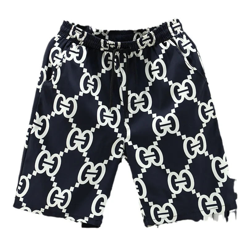 Zomer Nieuwe Mannen Casual Strand Shorts Mode Luxe Merk Print Jogging Joggingbroek Surfen Zwembroek Snel Droog Ademend