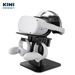 KIWI design Upgraded VR Stand Headset Display And Controller Holder Mount Station For Oculus Quest 2/HTC Vive Stand