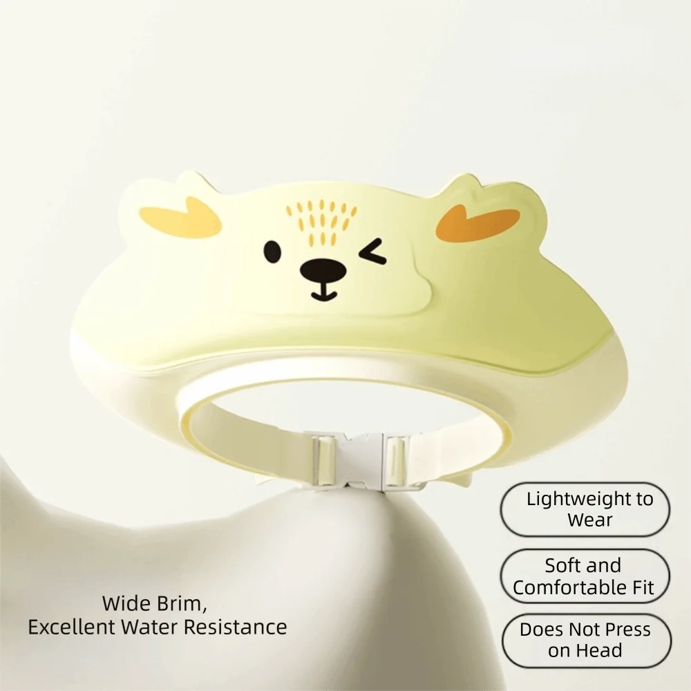 Adjustable Waterproof Bath Hat Soft Inner Ring Face Protection Unisex Washing Hair Cup Eye Protection Upward Brim
