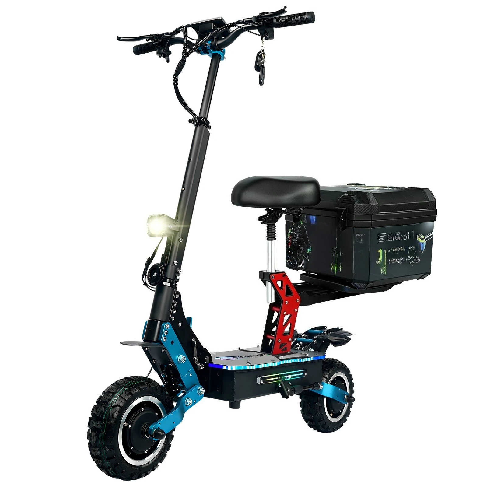 

6000-watt off-road two-wheel electric scooter Dual motor lithium battery Digital folding 150kg European warehouse inventory