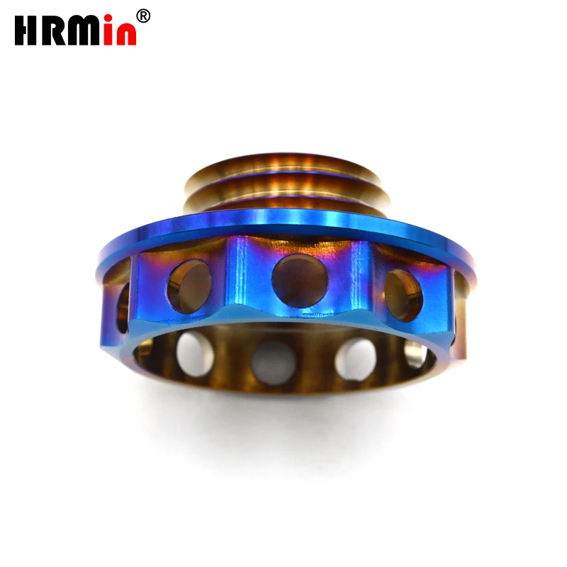 HRMin Racing Ralliart Gr5 Titanium Engine oil tank cover cap HRMin Style Car Styling for Toyota Honda Subaru Mitsubishi etc