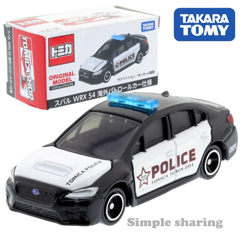 TAKARA TOMY TOMICA Subaru WRX S4 coche de policía en el extranjero, juguete de colección de modelos de aleación fundida, regalo de Navidad para niños