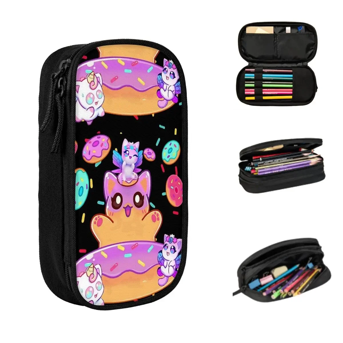 Aphmau Meow Plushies Anime Cats Pencil Cases Big Capacity Pen Bags Pen Box Pencil Pouch For Boys Girls Students Stationery