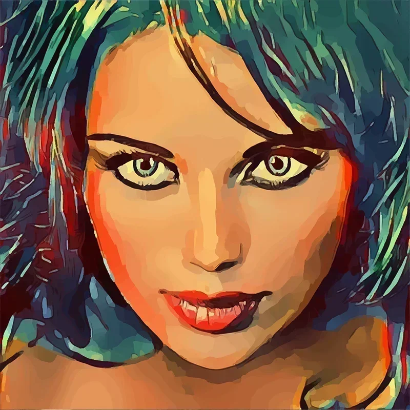 

22215-Тюльпан «сделай сам», цифровая акриловая цветочная живопись, взрыв, ручная роспись, пейзажная живопись