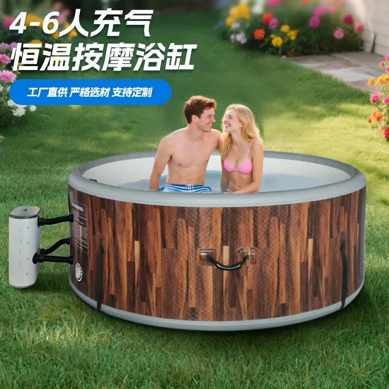 Inflatable Spa Hot Tub Massage Bathtub Outdoor Family Pool With Jets For Health
