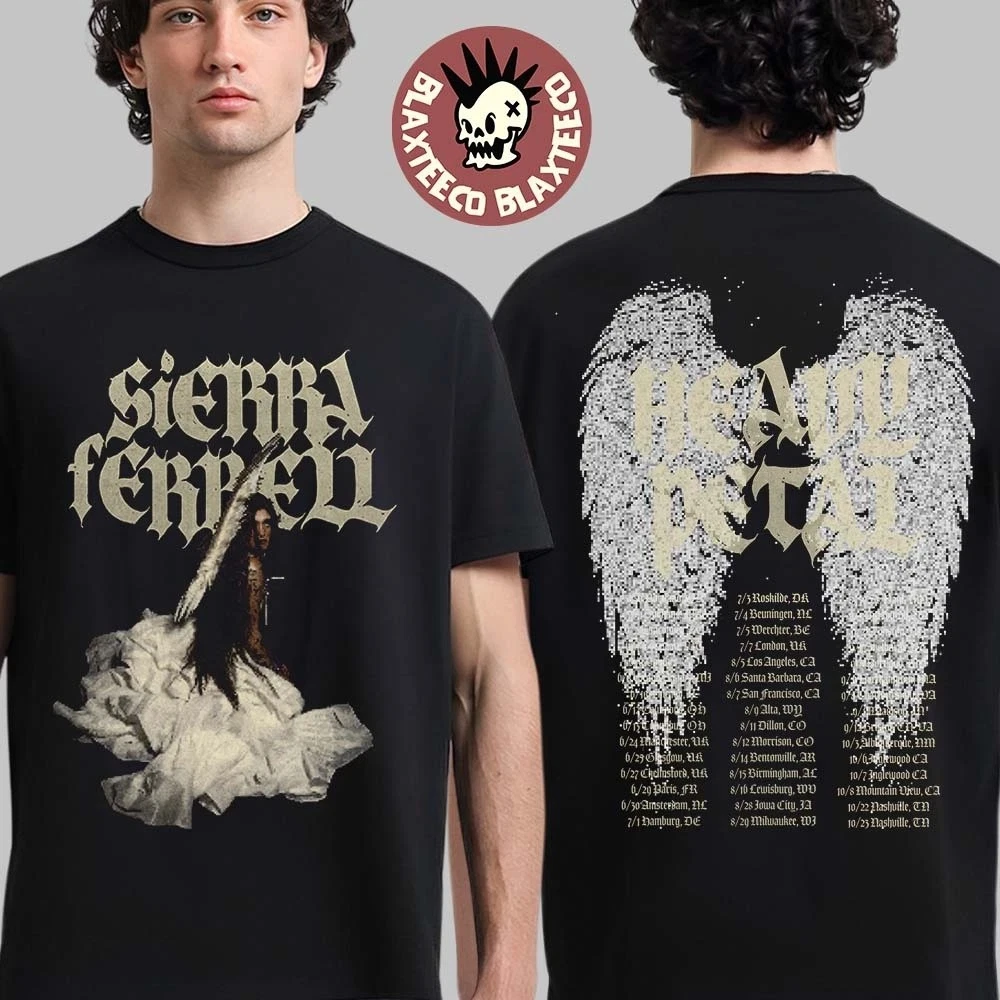 Sierra Ferrell Heave Petal Double Sided Tour T-shirt 2026 Summer Clothing Men Women Streetwear Fashion Oversized T-shirt Y2K