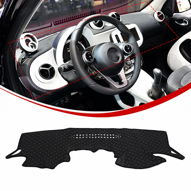 

For Mercedes Benz Smart 2009-2021 Automotive Center Console Sunscreen Pad Oxford Cloth Automotive Accessories