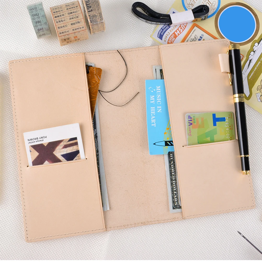 

Notebooks Office Storage Bag A6 Vintage Journal Protective Office Storage Bag Stationery Travel Gift H made Rustic