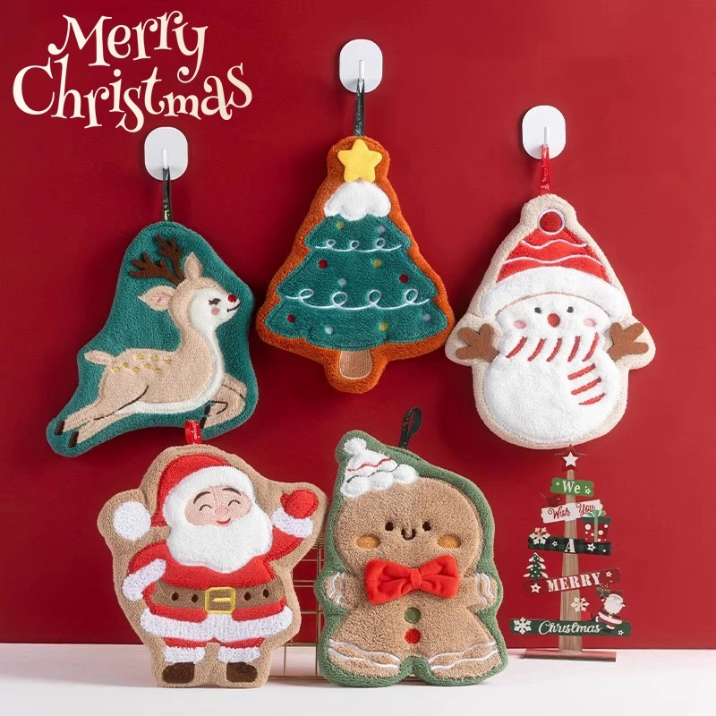 Cute Snowman Christmas Hand Towels for Kitchen